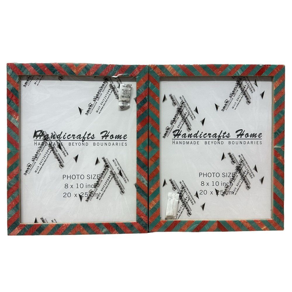 Christmas Picture Frame‎ Candy Cane Collection Holiday Frame Red Green 10x8